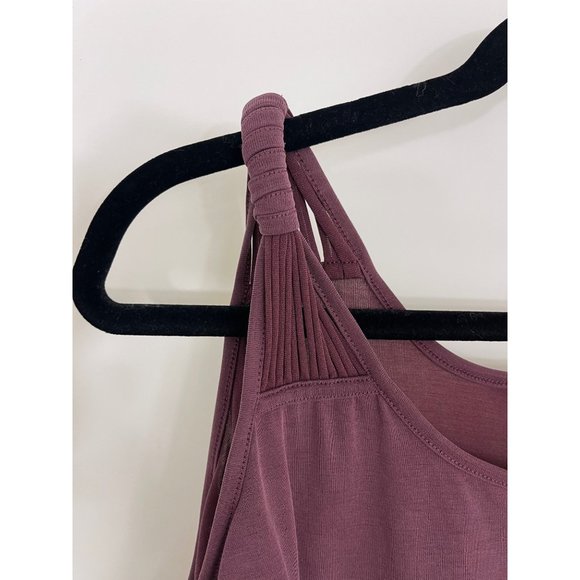 Size Small NAKED ZEBRA MUTED PURPLE DOLMAN COLD SHOULDER TOP Shirt Spring Summer - Picture 4 of 7